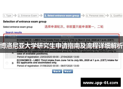 博洛尼亚大学研究生申请指南及流程详细解析