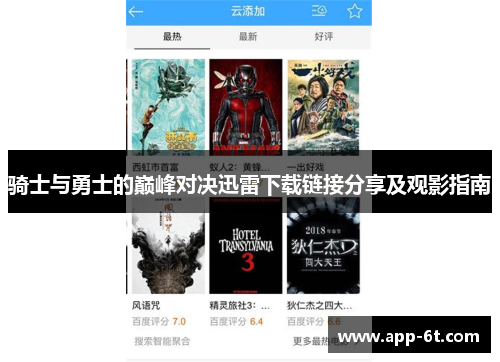 骑士与勇士的巅峰对决迅雷下载链接分享及观影指南